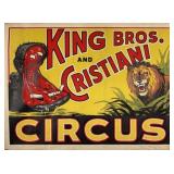 KING AND CRISTIANI BROS. CIRCUS POSTER
