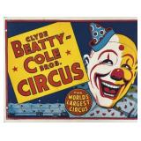 CLYDE BEATTY COLE BROS. CIRCUS POSTER
