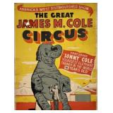 JAMES M. COLE CIRCUS POSTER