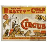 CLYDE BEATTY COLE BROS. CIRCUS POSTER