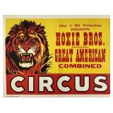 HOXIE BROS. GREAT AMERICAN CIRCUS POSTER