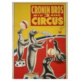 CRONIN BROS. BIG 3 RING CIRCUS POSTER