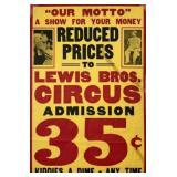 LEWIS BROS. CIRCUS POSTER