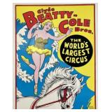 CLYDE BEATTY COLE BROS. CIRCUS POSTER