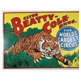 CLYDE BEATTY COLE BROS. CIRCUS POSTER