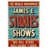 JAMES E. STRATES SHOWS CARNIVAL POSTER