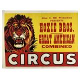 HOXIE BROS. GREAT AMERICAN CIRCUS POSTER