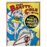 CLYDE BEATTY COLE BROS. CIRCUS POSTER