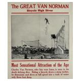 THE GREAT NORMAN BICYCLE HIGH DIVER POSTER
