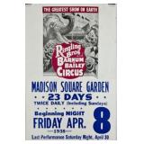 RINGLING BROS. BARNUM BAILEY CIRCUS WINDOW CARD