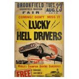 LUCKY HELL DRIVERS WINDOW CARD