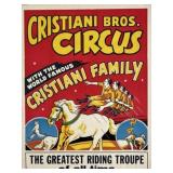 CRISTIANI BROS. CIRCUS POSTER