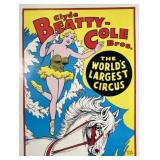 CLYDE BEATTY COLE BROS. CIRCUS POSTER