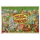 KING BROS. AND CRISTIANI BROS. CIRCUS POSTER