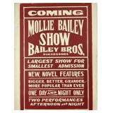 MOLLIE BAILEY SHOW - BAILEY BROS. CIRCUS POSTER
