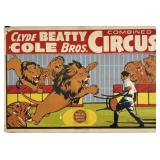 CLYDE BEATTY COLE BROS. CIRCUS POSTER