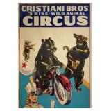CRISTIANI BROS. CIRCUS POSTER