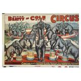 CLYDE BEATTY COLE BROS. CIRCUS POSTER