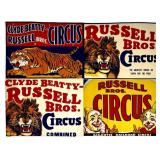 RUSSELL BROS. - CLYDE BEATTY CIRCUS POSTERS