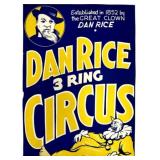 DAN RICE BIG 3 RING CIRCUS POSTER