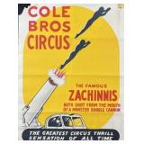 COLE BROS. CIRCUS POSTER