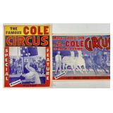 FAMOUS COLE CIRCUS POSTERS
