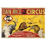 DAN RICE 3 RING CIRCUS POSTER