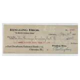 RINGLING BROS. CIRCUS BANK CHECK