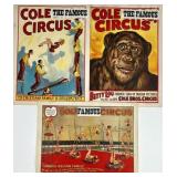 COLE FAMOUS CIRCUS POSTERS