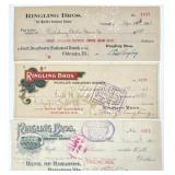 RINGLING BROS. CIRCUS BANK CHECKS AUTOGRAPHS