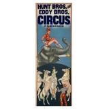 HUNT BROS. AND EDDY BROS. CIRCUS POSTER