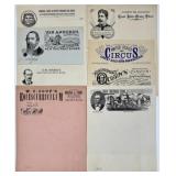 19TH CENTURY CIRCUS LETTERHEADS