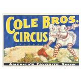 COLE BROS. CIRCUS POSTER