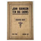 1917 JOHN ROBINSON SOUVENIR ROUTE BOOKLET