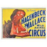 THE GREAT HAGENBECK-WALLACE  CIRCUS POSTER