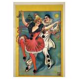PIERROT AND PIERRETTE DANCING POSTER