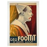 GEO. FOOTTIT - LE CELEBRE CLOWN POSTER