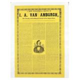 ISAAC VAN AMBURGH BIOGRAPHICAL SKETCH POSTER