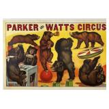 PARKER AND WATTS CIRCUS POSTER