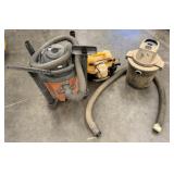 LOT OF THREE SHOP VACS