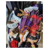 LOT OF DOLLS, PARTS, CLOTHING