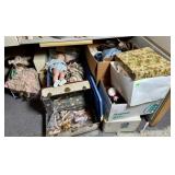 LOT OF DOLLS, PARTS, CLOTHING