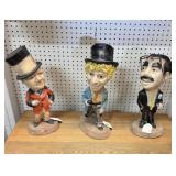 WC FIELDS/LAUREL & HARDY CHALKWARE FIGURES