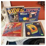 LOT OF ADVERTISING/FRUIT LABELS