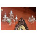 PAIR OF ART GLASS SCONCES