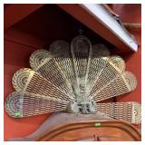 DECORATIVE FIREPLACE SCREEN - GRIFFIN PEACOCK
