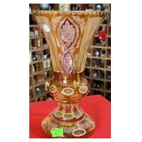 BOHEMIAN ART GLASS VASE