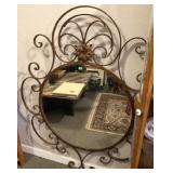 LARGE METAL FRAMED MIRROR