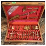 GILT THAI FLATWARE SET WITH BOX