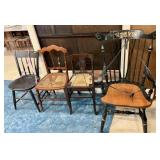 FOUR VINTAGE CHAIRS